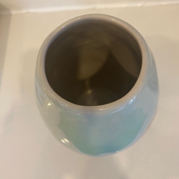 *WEST ELM* Hand Painted, Pale Blue Chicken Vase - Artist ~ Gemma Orkin - Picture 9 of 9